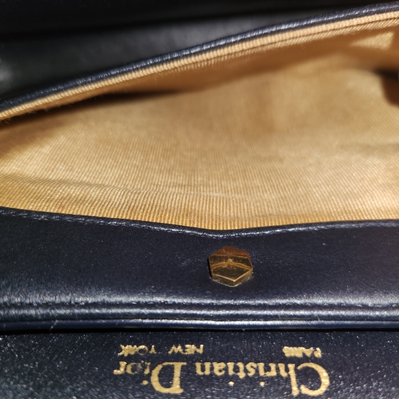 Dior Collectible Vintage 2 Way Bag. Classic Navy Blue With Original Strap! Rare! - Picture 11 of 15
